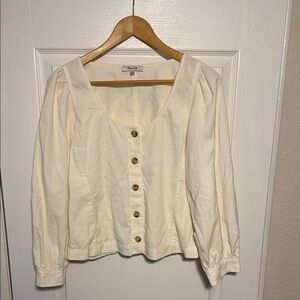 Madewell Cream Button-Up Women's Top